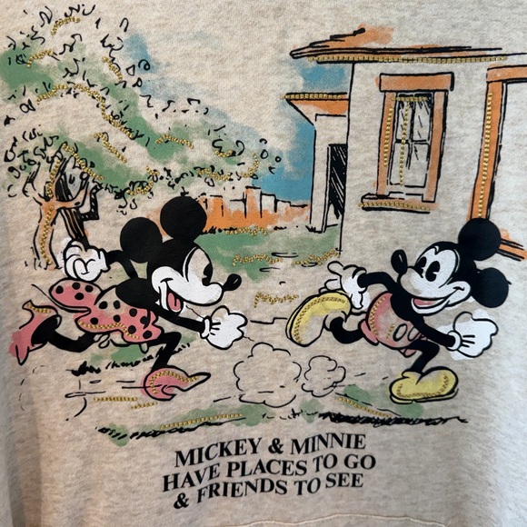Disney Cream Heather Mickey Mouse Hoodie - Picture 4 of 5